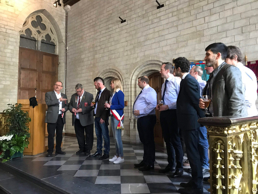 huldiging op het stadhuis van Leuven