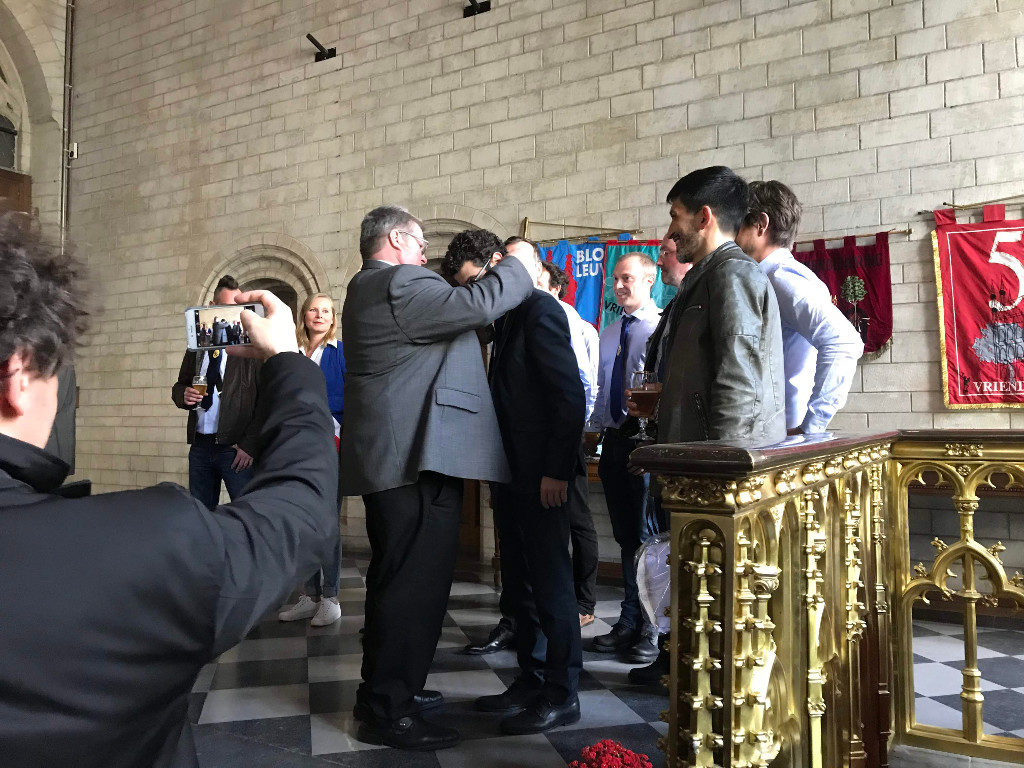 huldiging op het stadhuis van Leuven