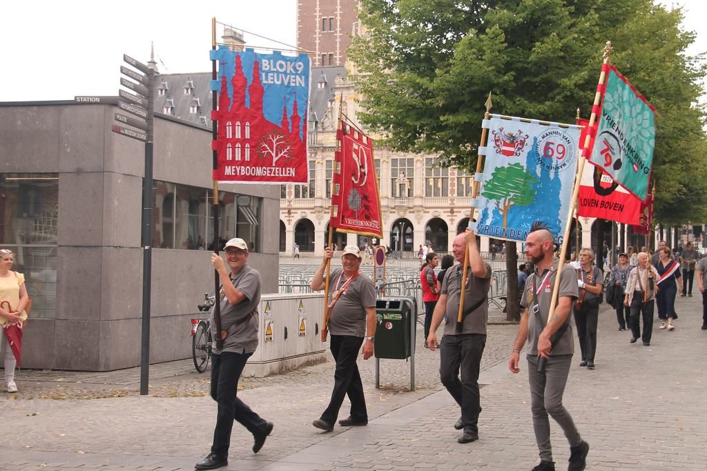 De stoet van de 46st meyboom Leuven