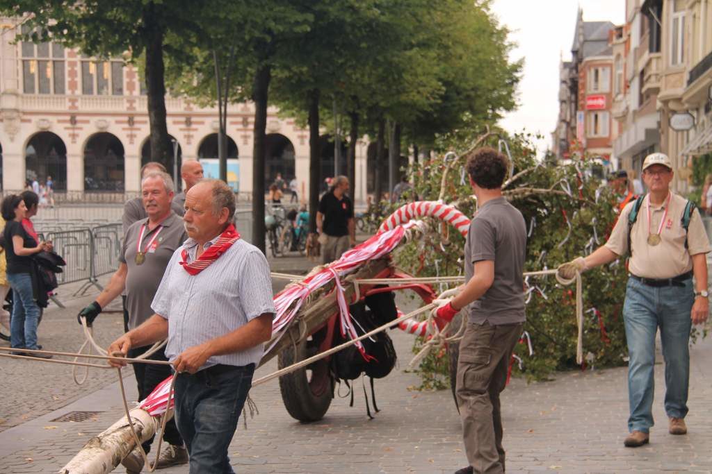 De stoet van de 46st meyboom Leuven