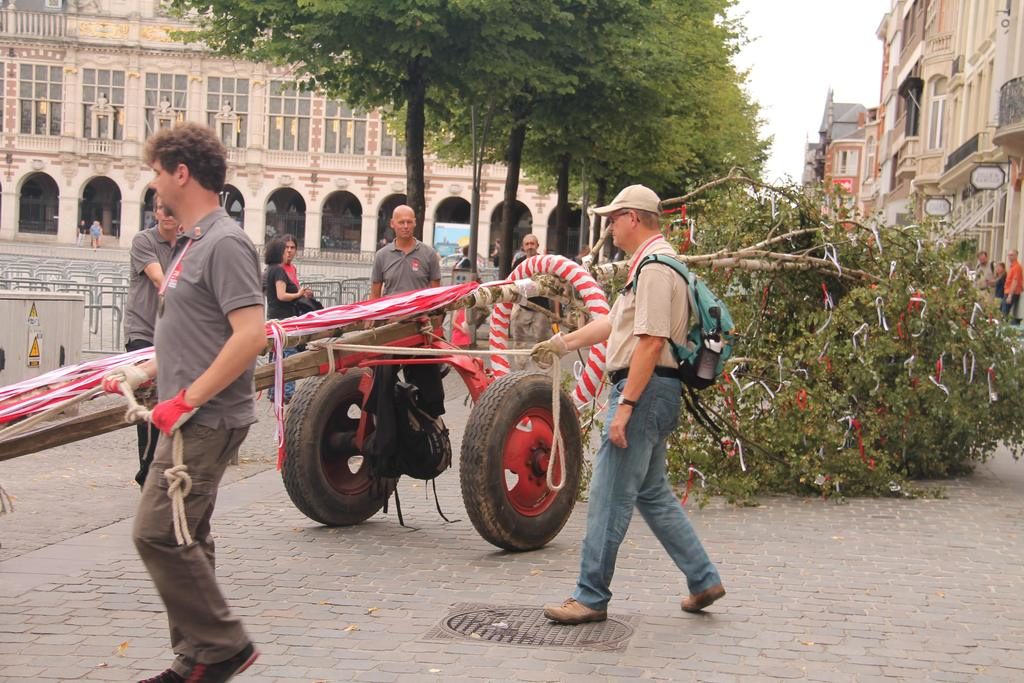 De stoet van de 46st meyboom Leuven