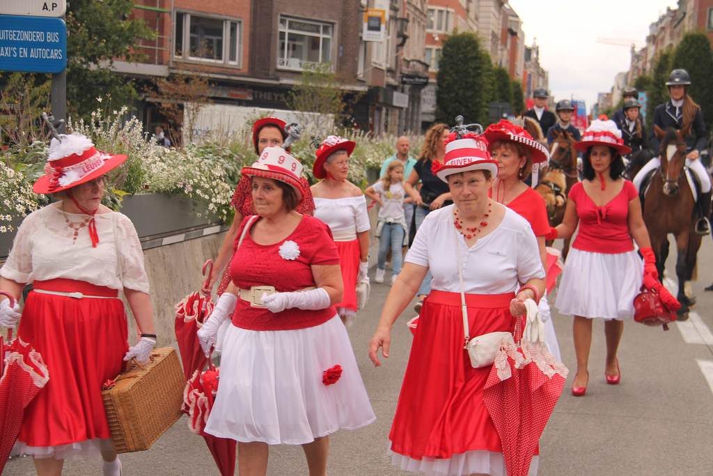 De stoet van de 46st meyboom Leuven