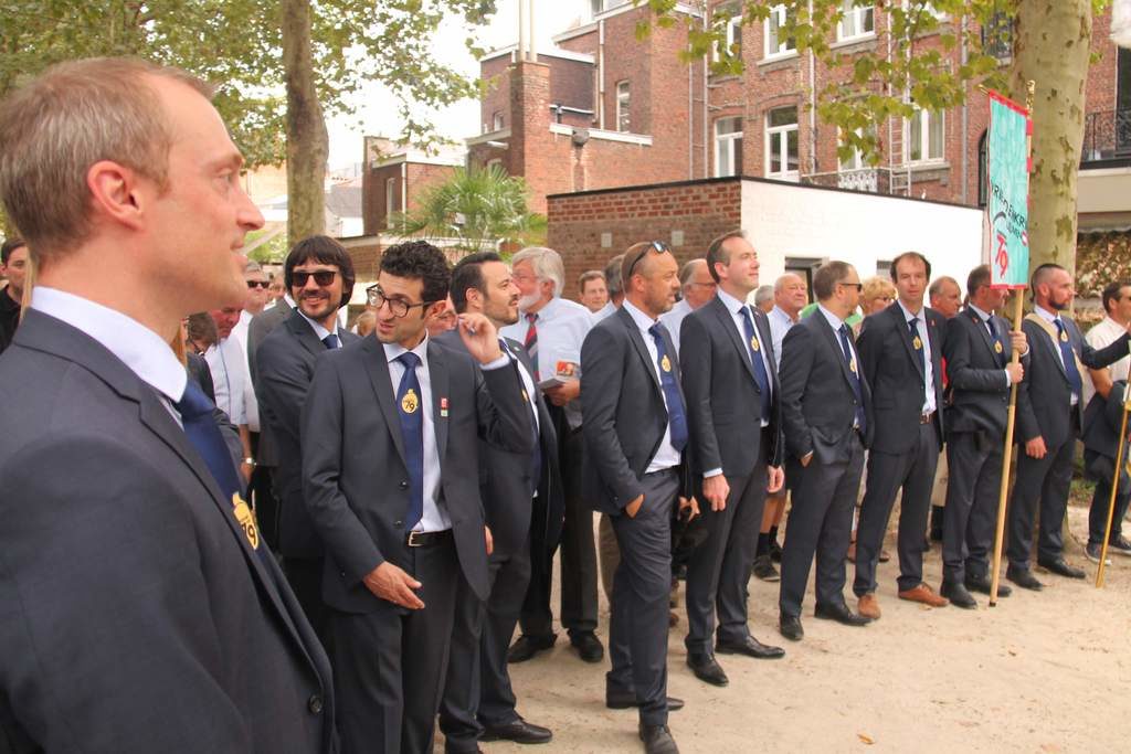 De mannen van 79 op de Abraham en kamerood sestig viering